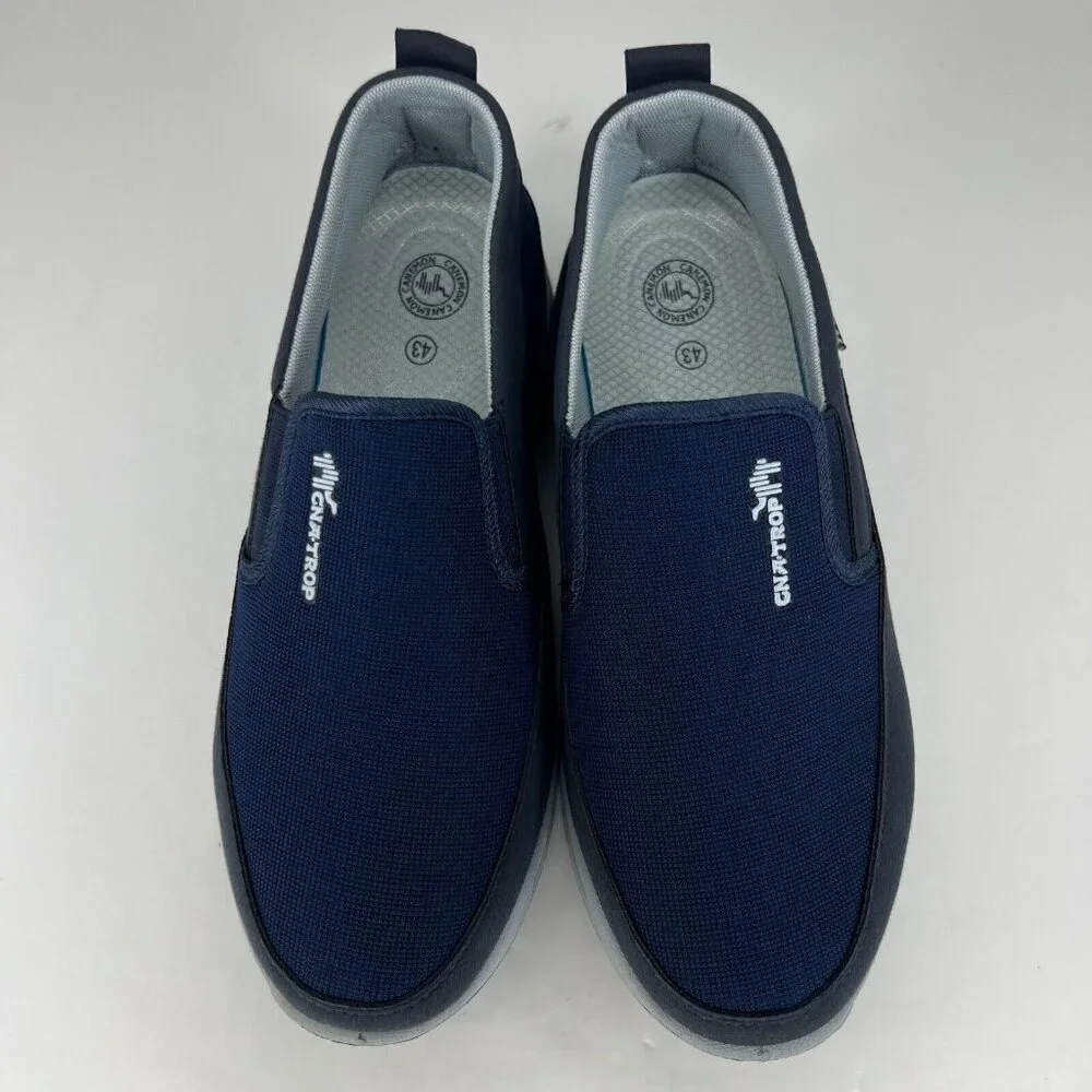 Canemon Mens Blue Asupwell Breathable Non-Slip Canvas Size 43 Orthopedic Shoes